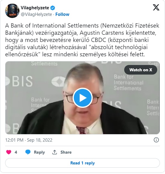 Augustin Carstens CBDC twitter